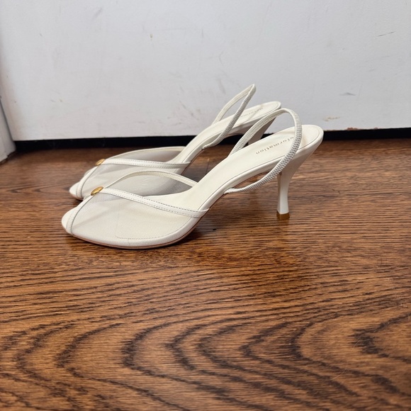 Reformation Paula White Mesh Slingback Heels Sandals 9.5 - Picture 12 of 16